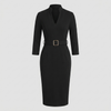 Elegant Belted Dress for Women