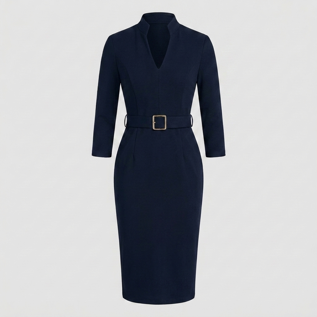 Elegant Belted Dress for Women