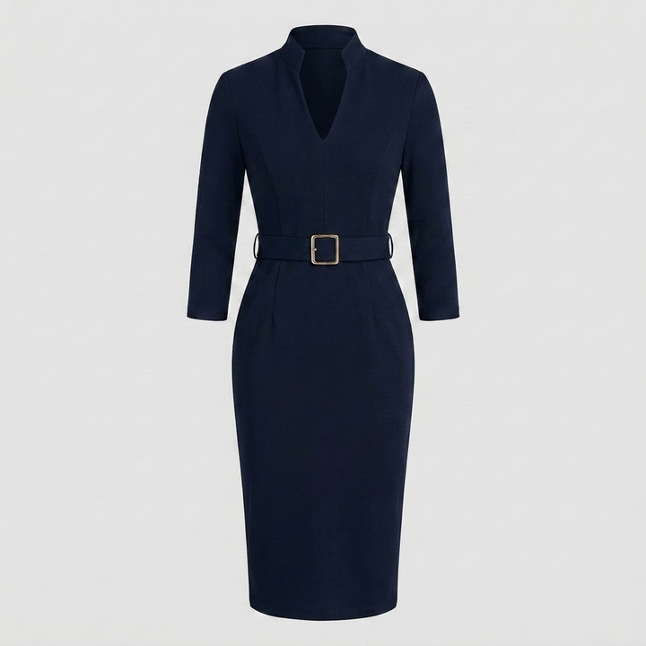 Elegant Belted Dress for Women
