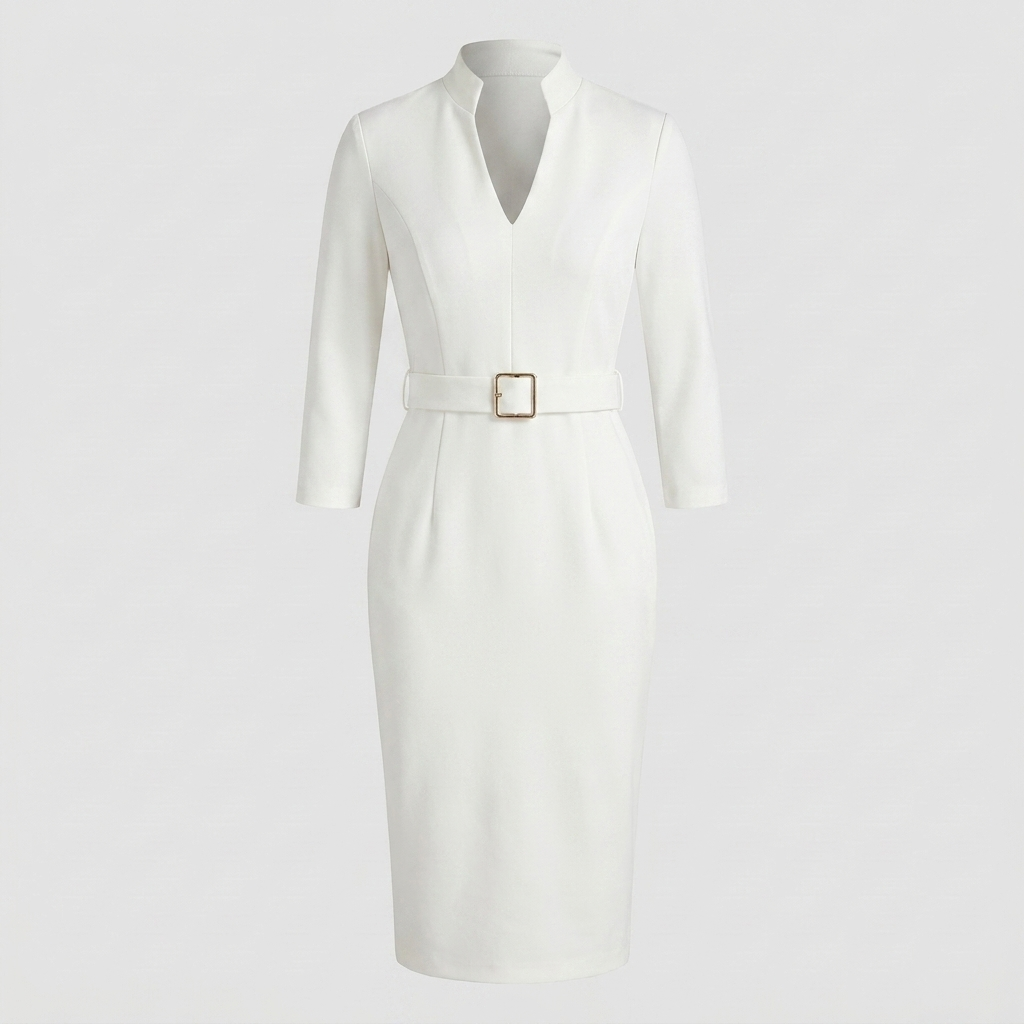 Elegant Belted Dress for Women