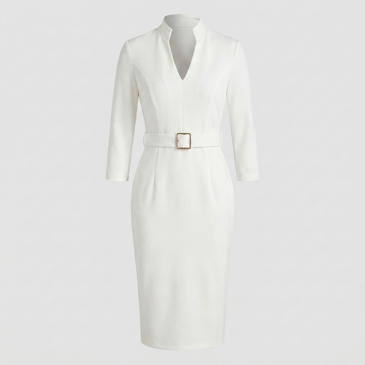 Elegant Belted Dress for Women