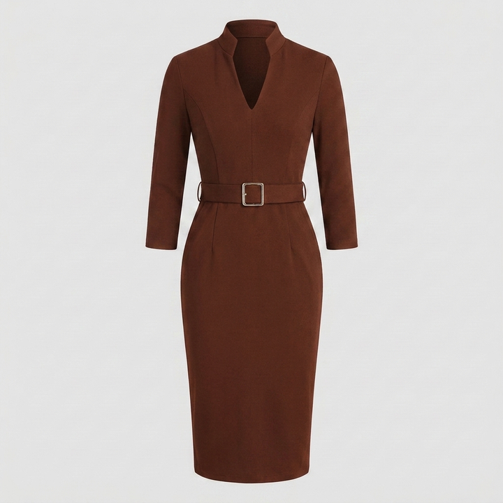 Elegant Belted Dress for Women