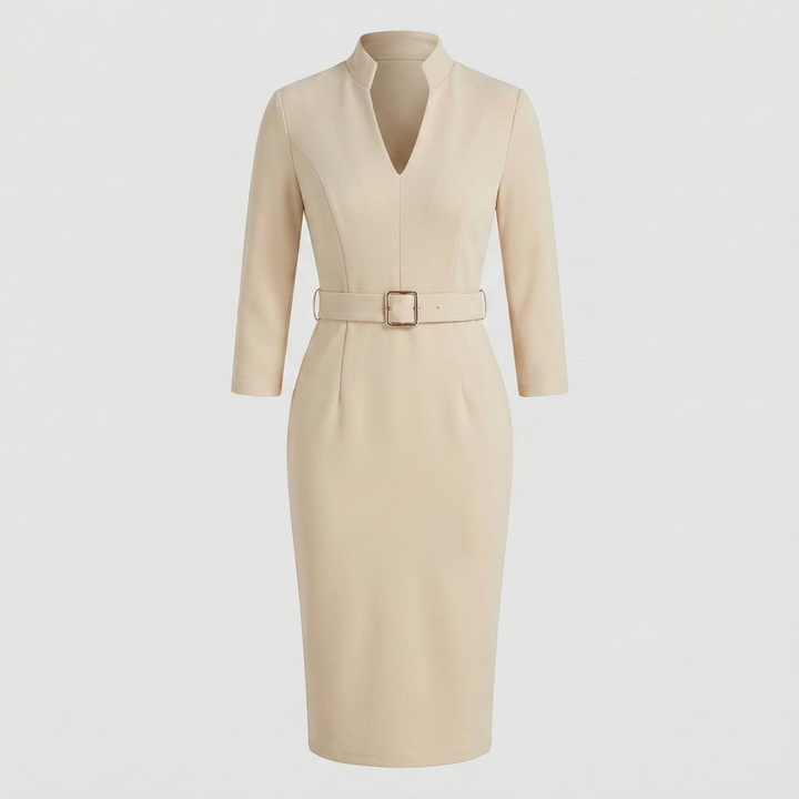 Elegant Belted Dress for Women