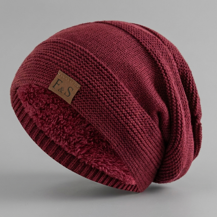 Knit Winter Beanie with Fleece Lining