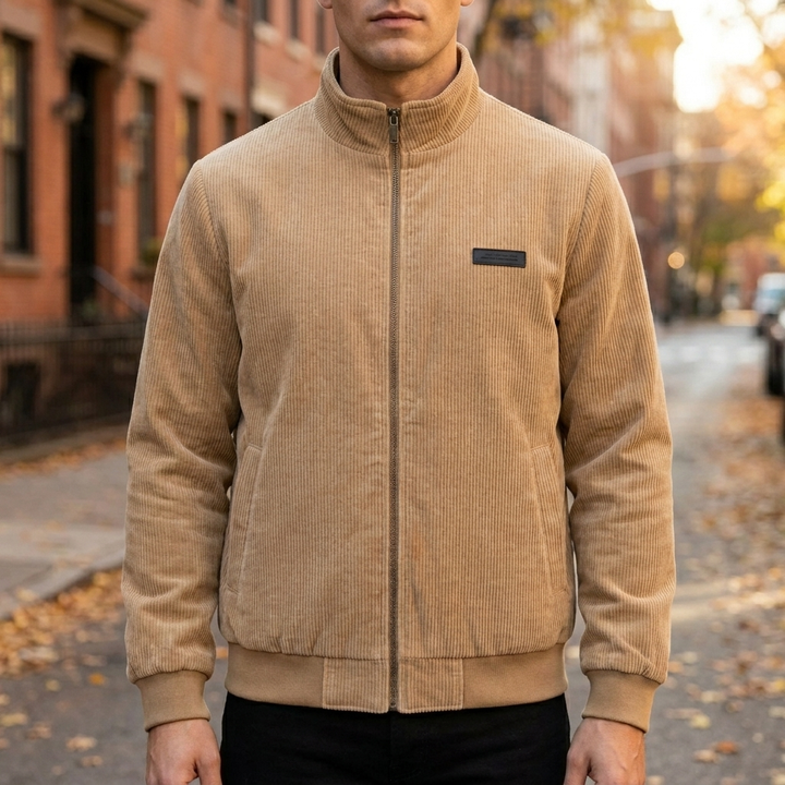 Elegant Corduroy Jacket with Pleasant Warmth