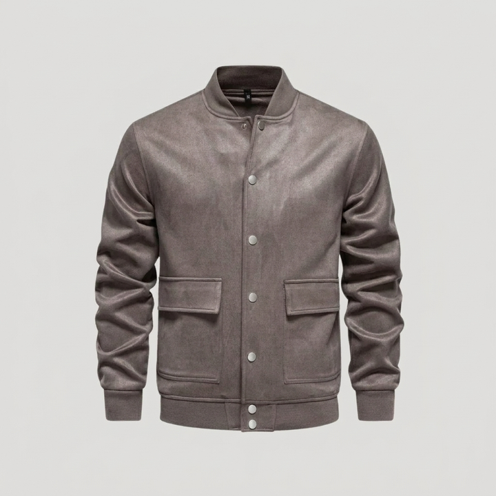 Men’s Button‑Front Bomber Jacket
