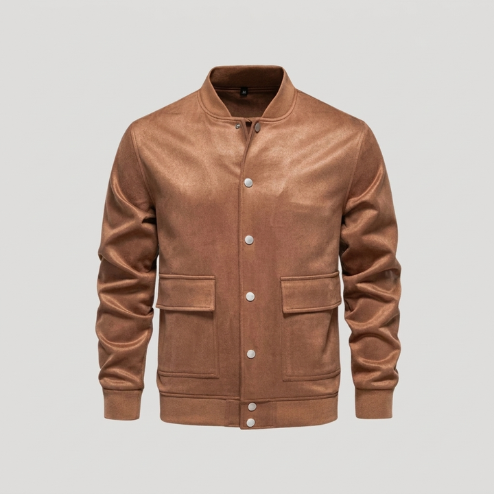 Men’s Button‑Front Bomber Jacket
