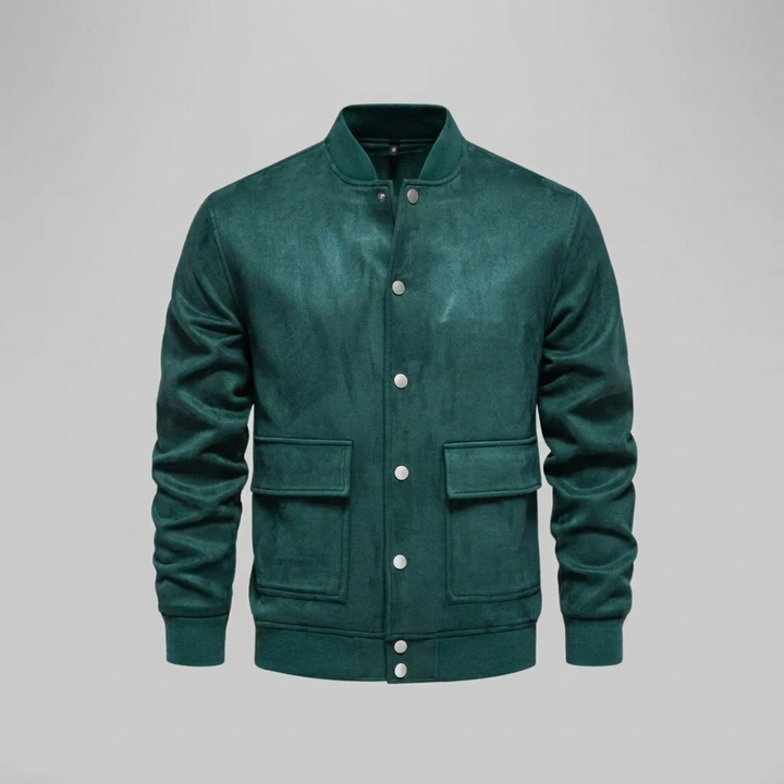 Men’s Button‑Front Bomber Jacket