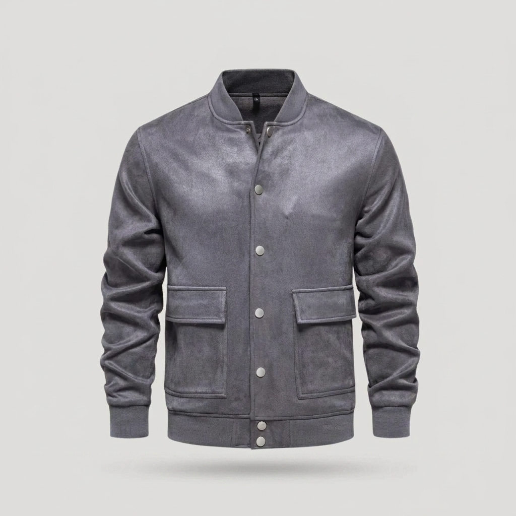 Men’s Button‑Front Bomber Jacket