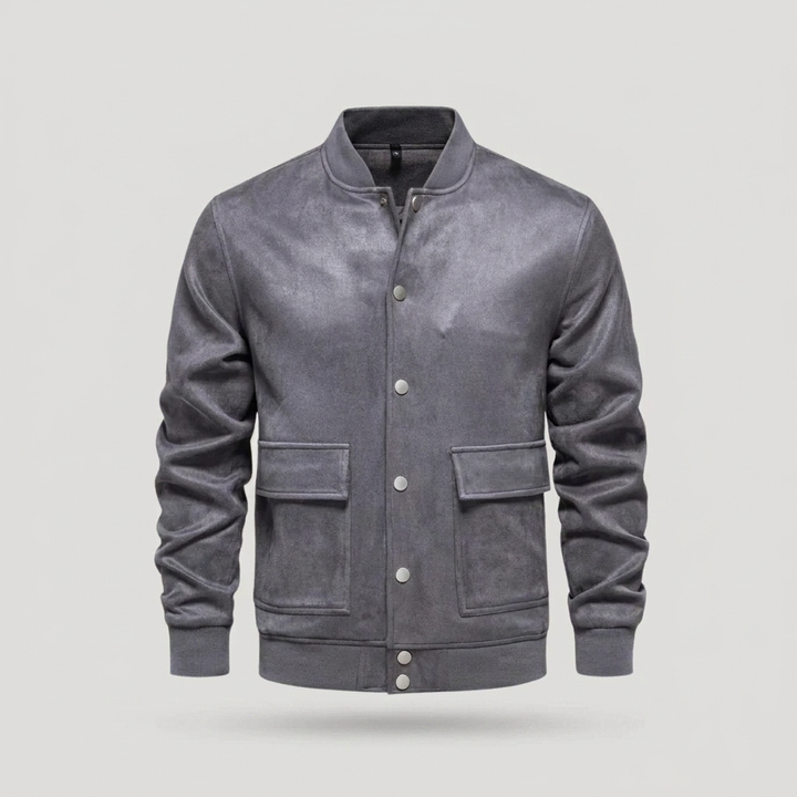 Men’s Button‑Front Bomber Jacket