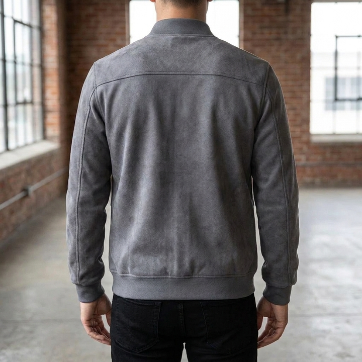 Men’s Button‑Front Bomber Jacket