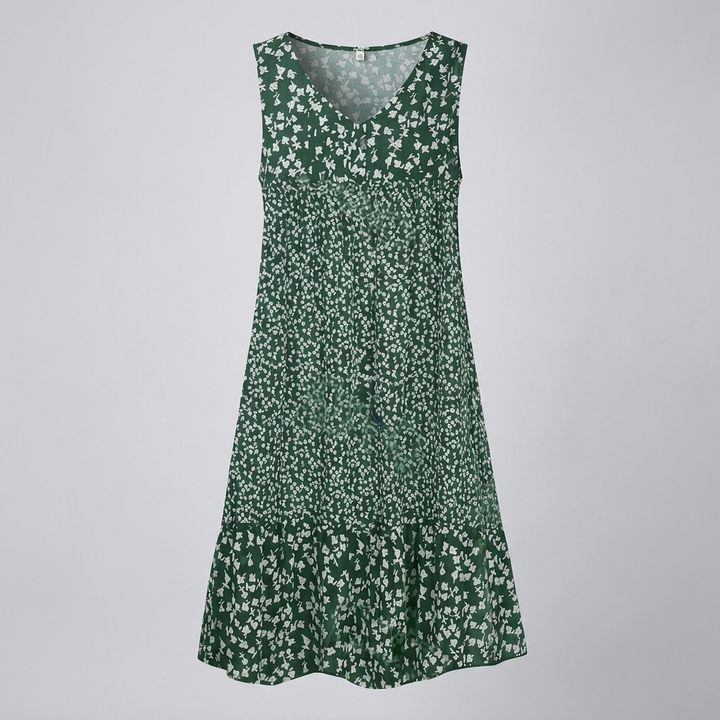 Sleeveless Floral V‑Neck Dress