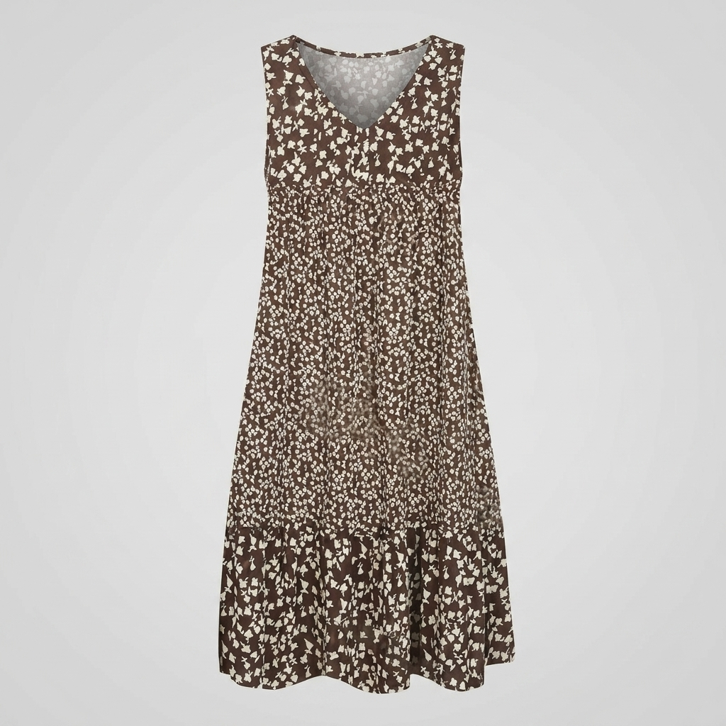 Sleeveless Floral V‑Neck Dress