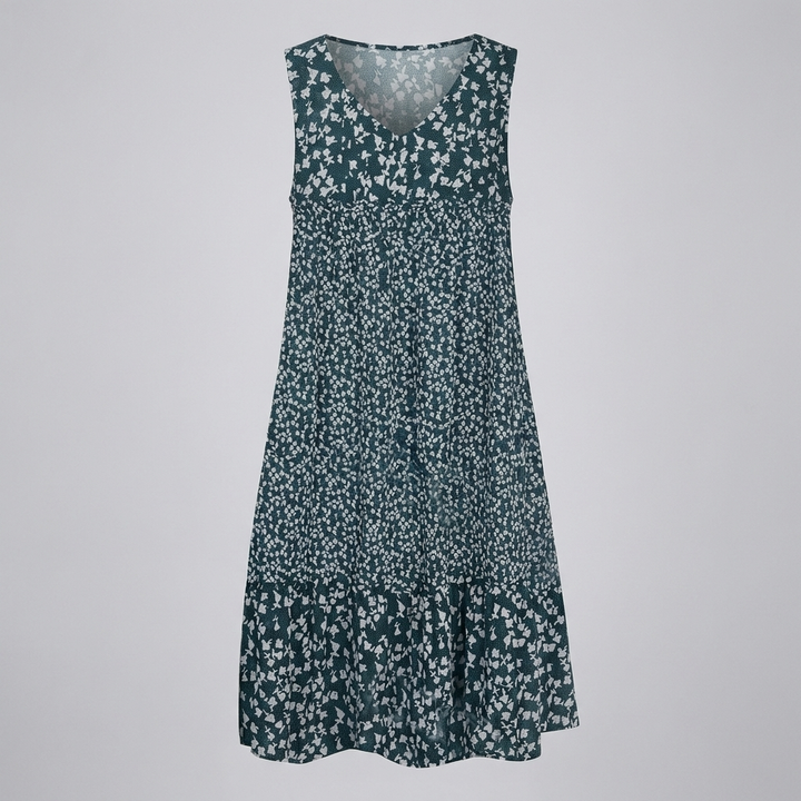 Sleeveless Floral V‑Neck Dress