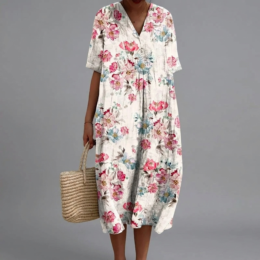 Inspired Floral Linen Dress – Breezy Everyday Style