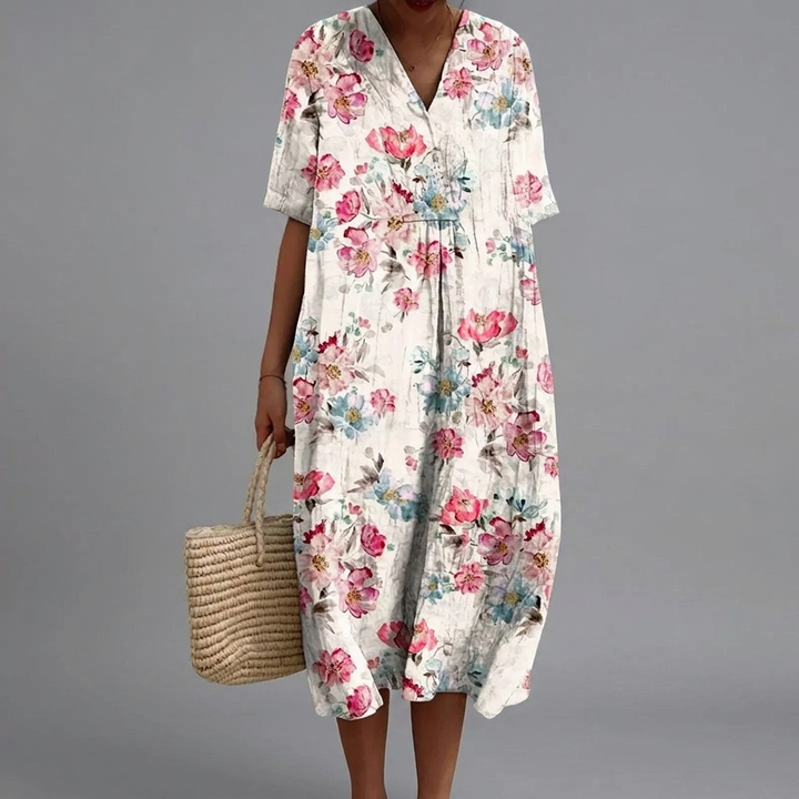 Inspired Floral Linen Dress – Breezy Everyday Style