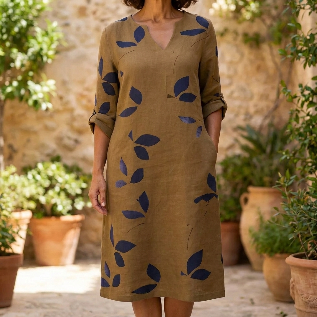 Alessia Vintage‑Style V‑Neck Summer Dress for Women
