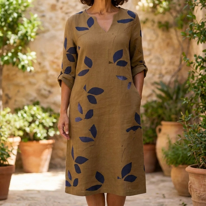 Alessia Vintage‑Style V‑Neck Summer Dress for Women