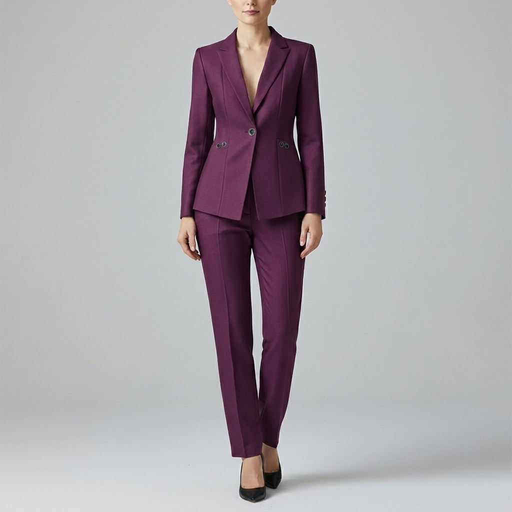 Women’s One‑Button Blazer & Straight Trouser Set