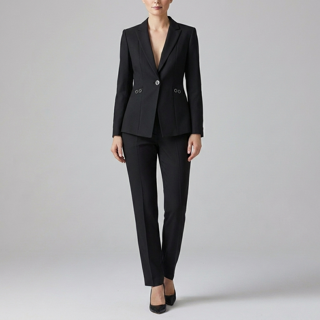 Women’s One‑Button Blazer & Straight Trouser Set