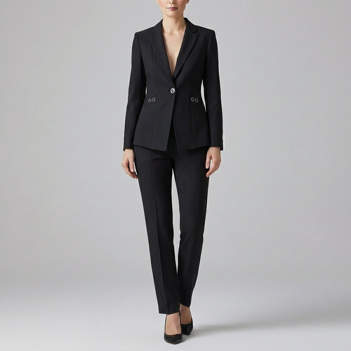 Women’s One‑Button Blazer & Straight Trouser Set