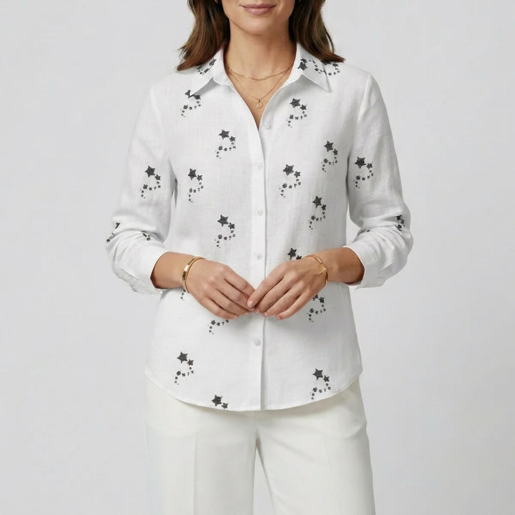 Women’s Long Sleeve Floral Print Blouse – Casual & Chic Top