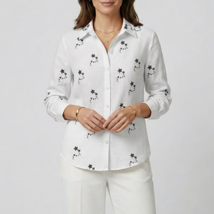 Women’s Long Sleeve Floral Print Blouse – Casual & Chic Top
