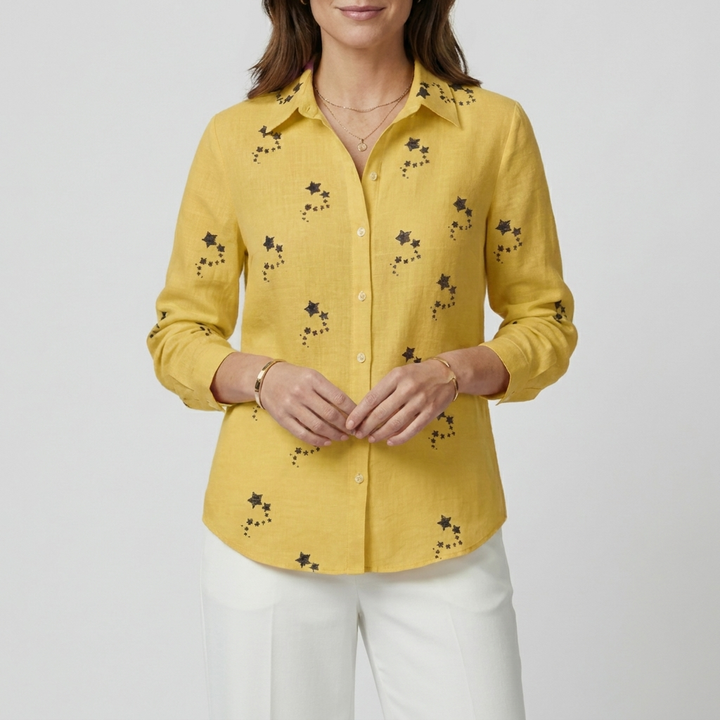 Women’s Long Sleeve Floral Print Blouse – Casual & Chic Top