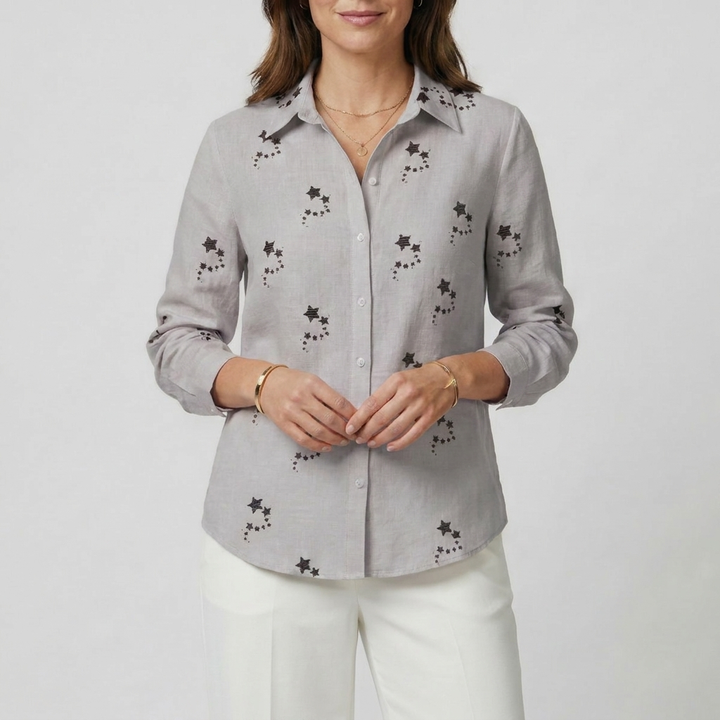 Women’s Long Sleeve Floral Print Blouse – Casual & Chic Top