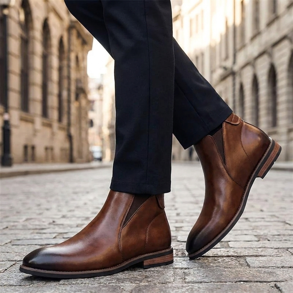 Men’s Brown Chelsea Boots – Pointed Toe