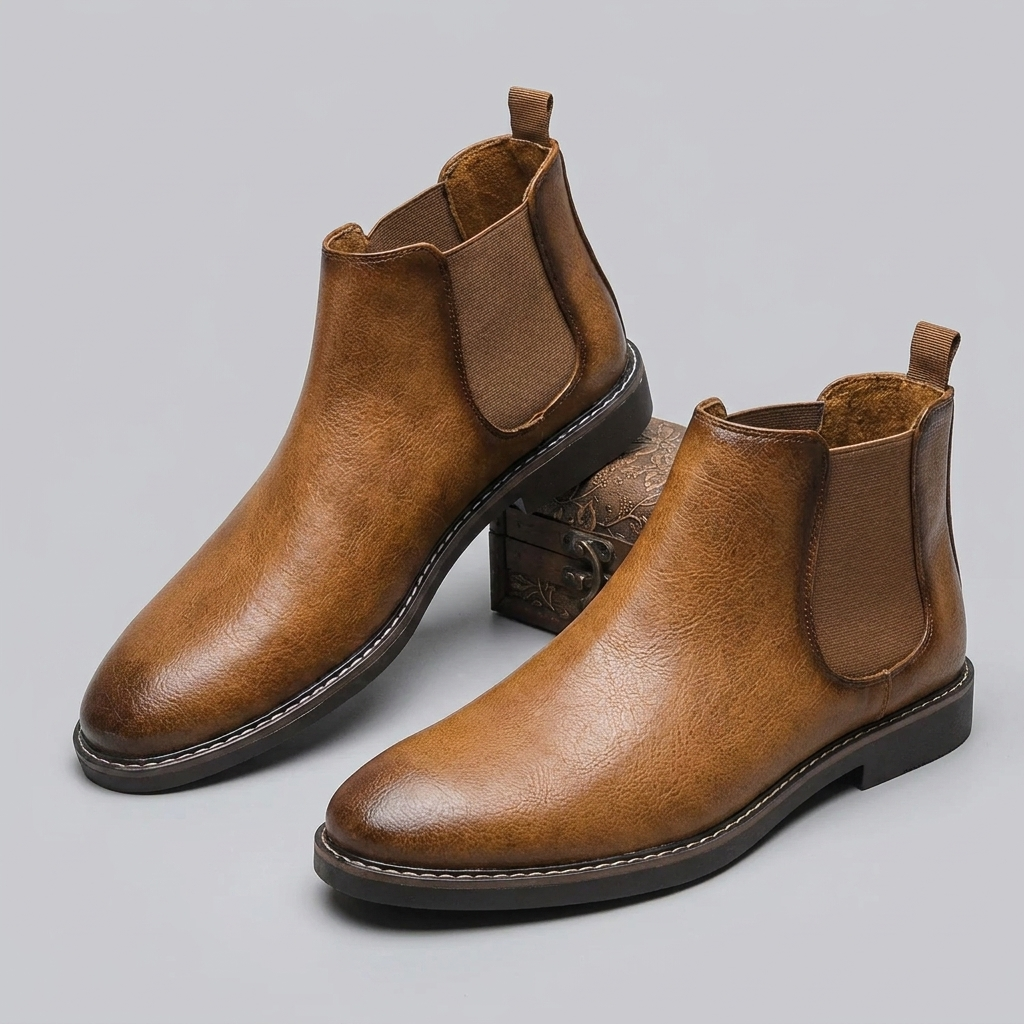Classic Brown Slip-On Boots
