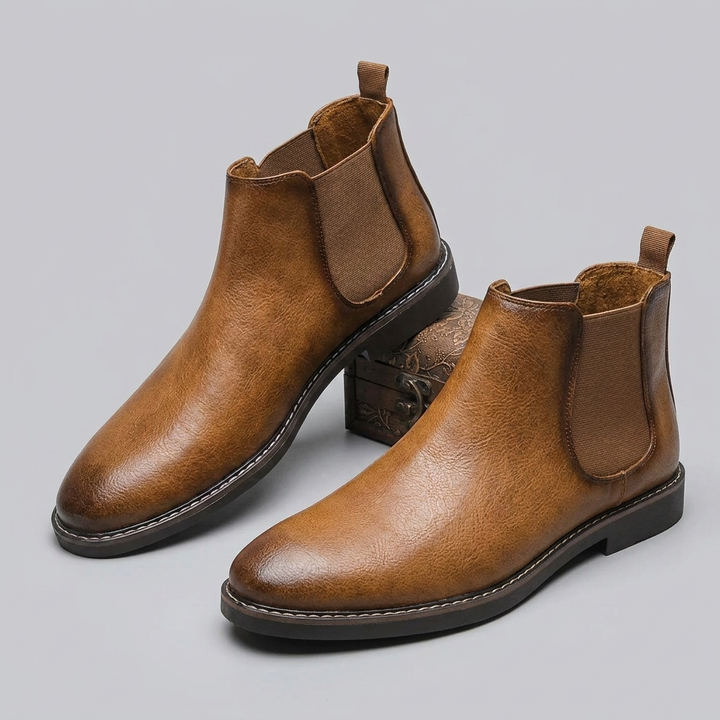 Classic Brown Slip-On Boots
