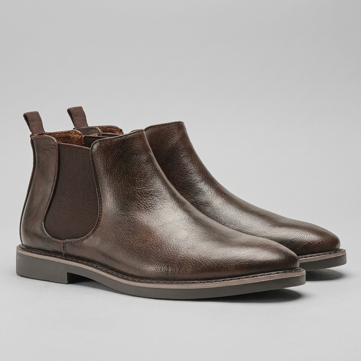 Classic Brown Slip-On Boots