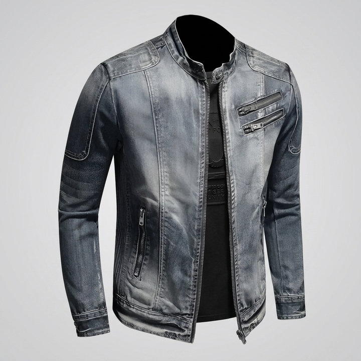 Retro Casual Denim Jacket for Men