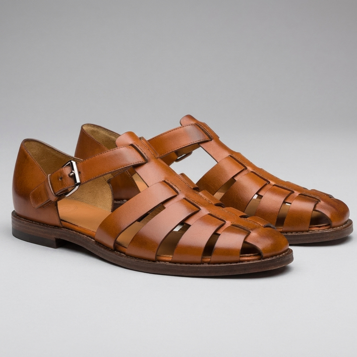 Men’s Genuine Leather Roman-Style Sandals