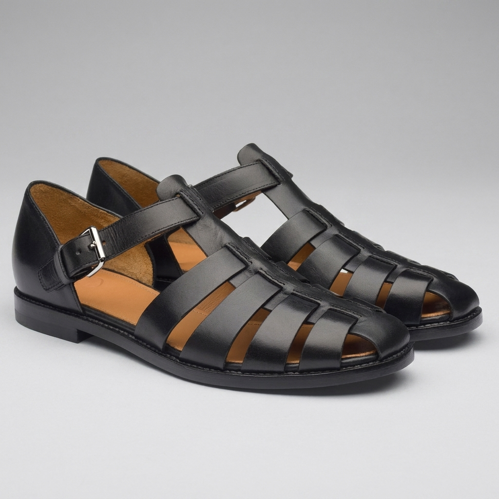 Men’s Genuine Leather Roman-Style Sandals