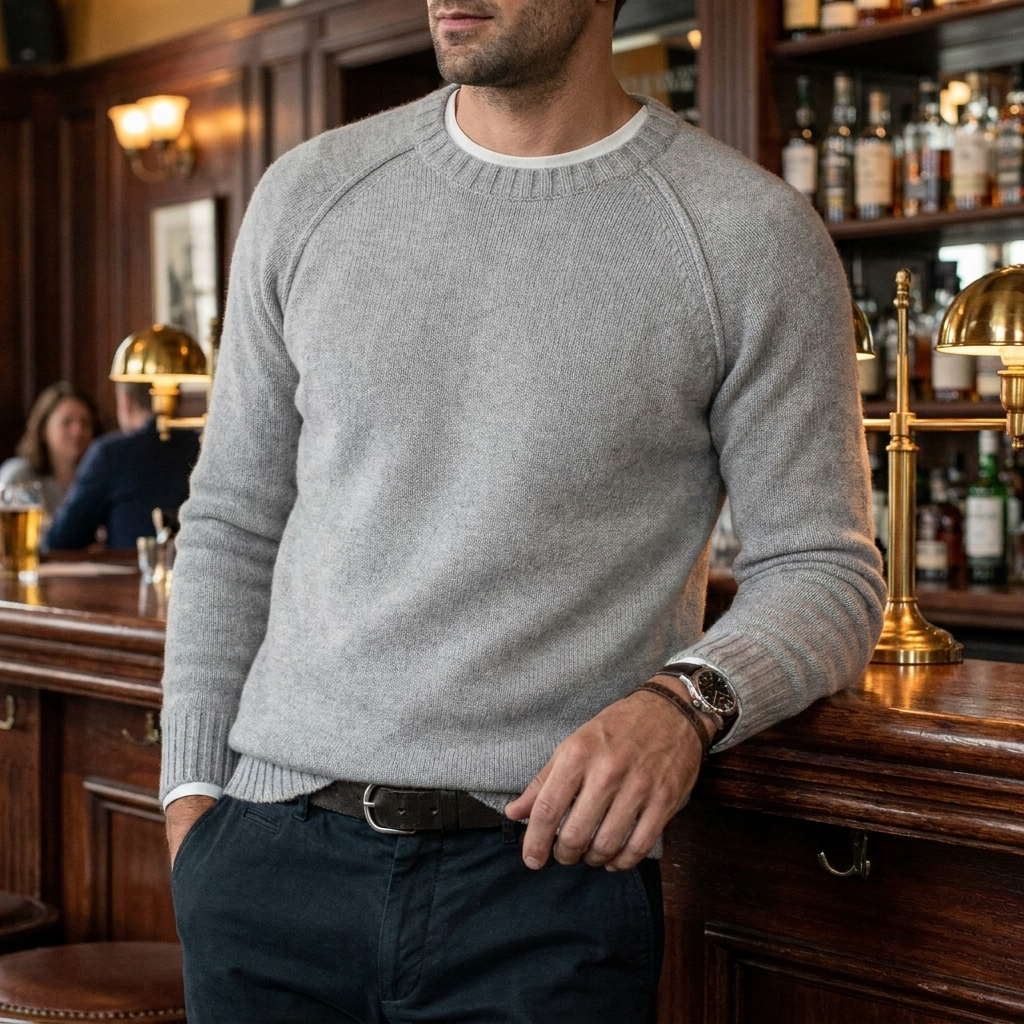 Classic Crew Neck Jumper for Men