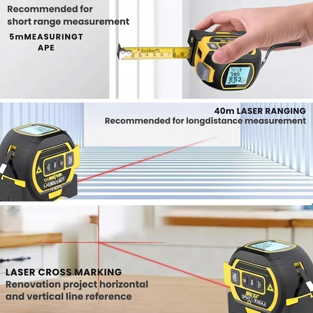 3-in-1 Laser Measuring Tape