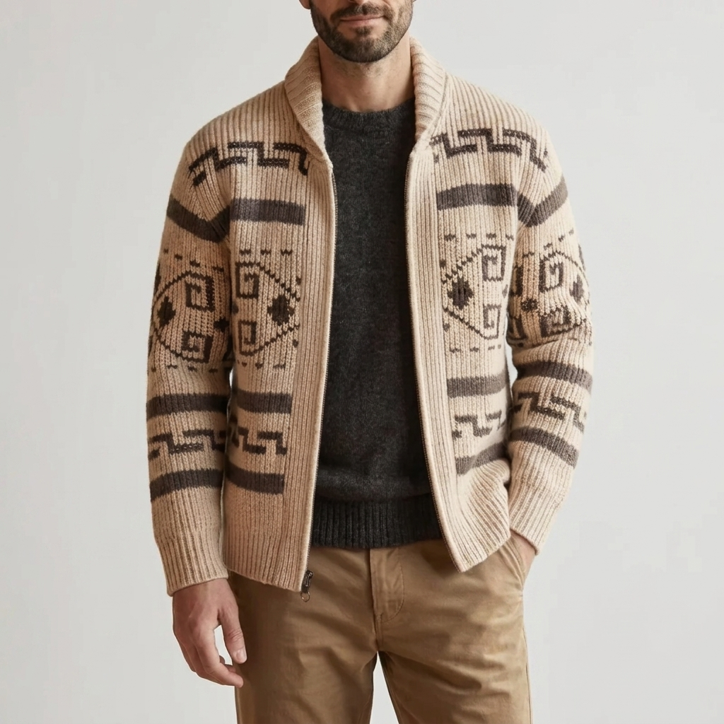 Modern Geo Men’s Cardigan