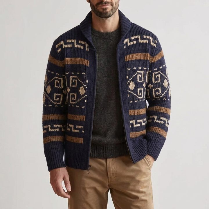 Modern Geo Men’s Cardigan