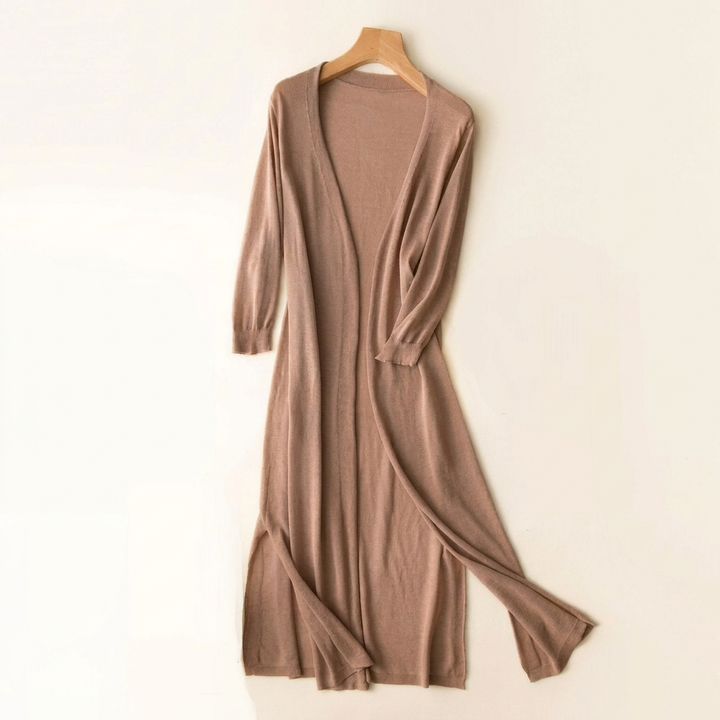 Elegant Long Knit Cardigan for Wome