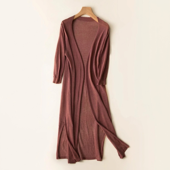 Elegant Long Knit Cardigan for Wome
