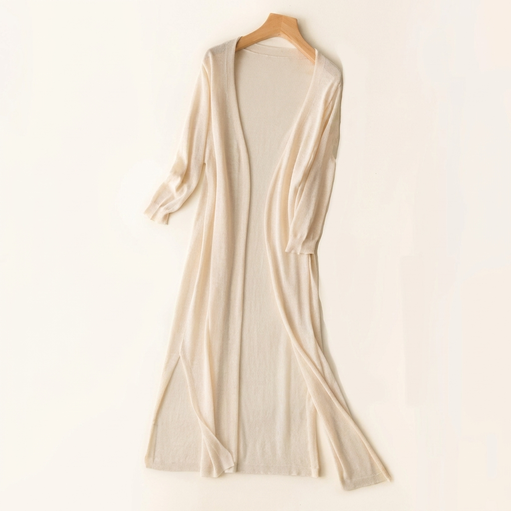 Elegant Long Knit Cardigan for Wome
