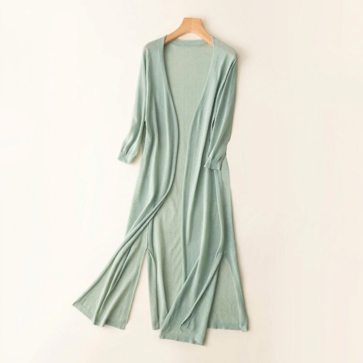 Elegant Long Knit Cardigan for Wome