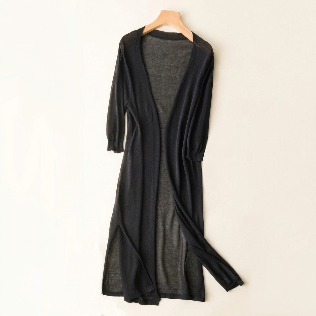 Elegant Long Knit Cardigan for Wome