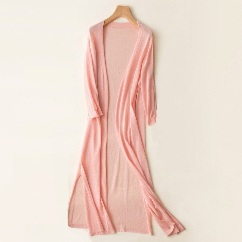 Elegant Long Knit Cardigan for Wome