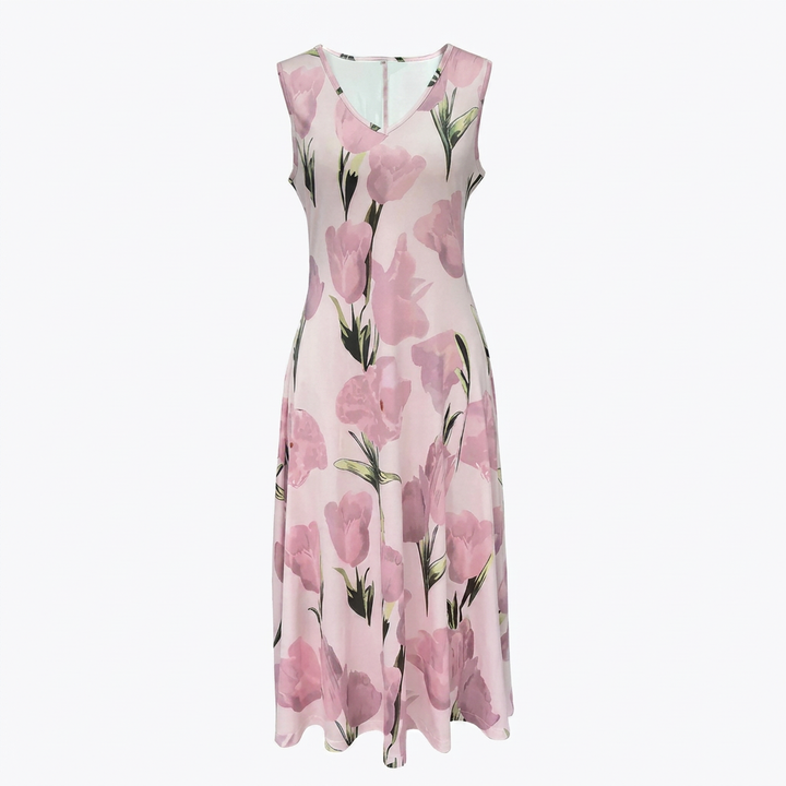 Women’s Floral Maxi Dress with Coordinating Cardigan