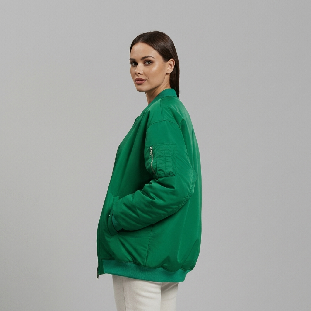 Stylish Oversized Jacket for Women – Full Zip and Long Sleeves