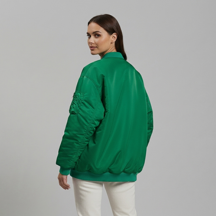 Stylish Oversized Jacket for Women – Full Zip and Long Sleeves