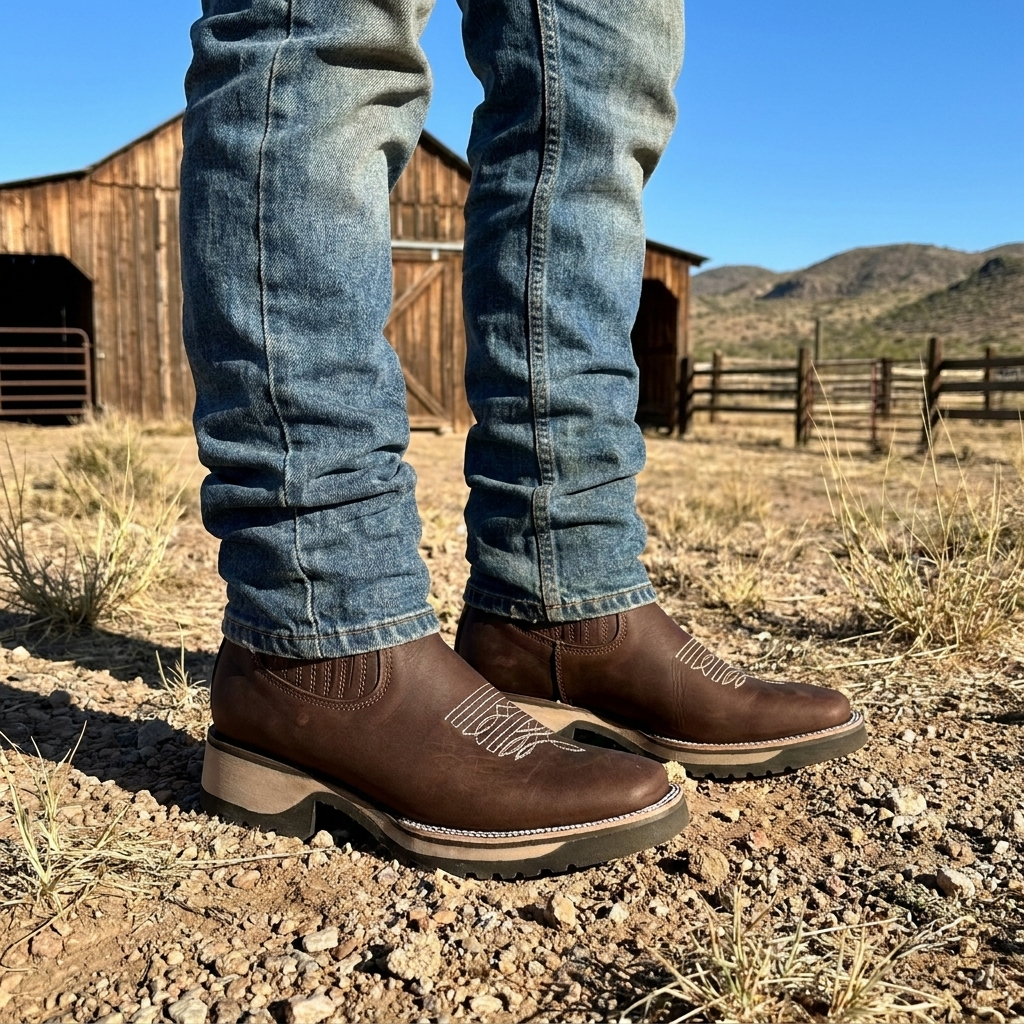 Men’s Stylish Cowboy Ankle Boots
